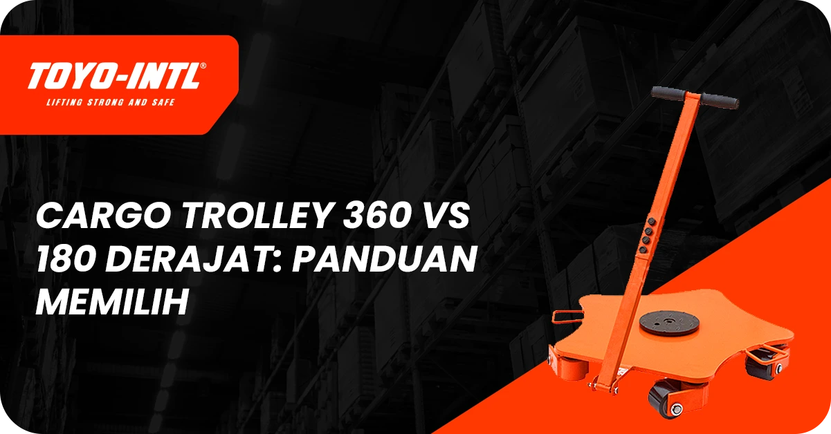 cargo trolley 360 derajat dan 180 derajat untuk memindahkan beban di gudang