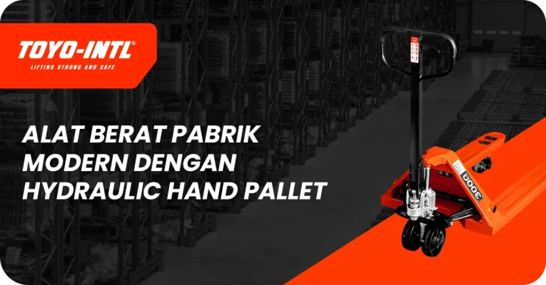 hand pallet truck hidrolik untuk pemindahan palet di gudang